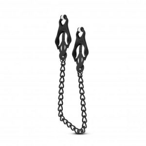 Pinzas con cadenas en color negro