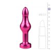 Plug metálico – joya anal mod-16 Rosa-Transparente (4)