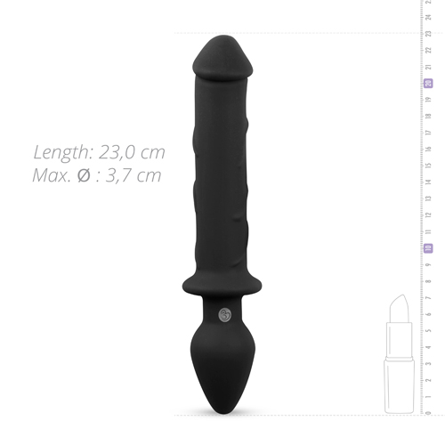Kit dildo-plug anal en color Negro (5)