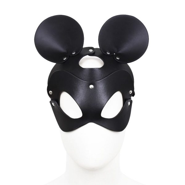 Máscara ratón en cuero negro (1)