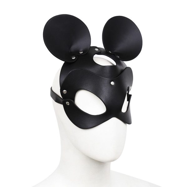 Máscara ratón en cuero negro (2)