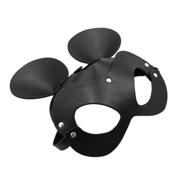 Máscara ratón en cuero negro (6)